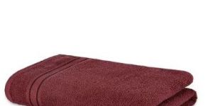 Maroon Plain Dyed Premium Cotton Bath Towel