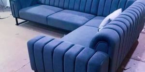 Curved Leather Sectional Sofa