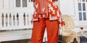 Orange Printed Co-ord Set