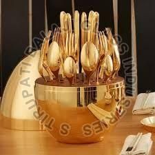 Brass Gold Plated Cutlery Set