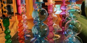 Glass Candle Holders