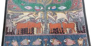 Birds and Animal in Forest Mithila Painting