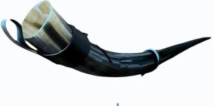 500 Ml Natural Drinking Horn with Belt Loop