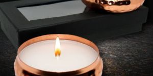 Copper Finish Copper Platting Urli Candle Holder