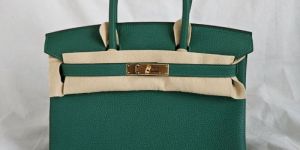 Herms Birkin 30 Vert Moyen Togo Leather Bag
