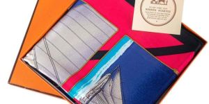 Herms Voyage En Long Cours Large Silk Scarf