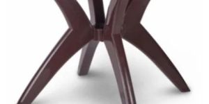 Round Broun Fiber Cross Leg Cafeteria Table