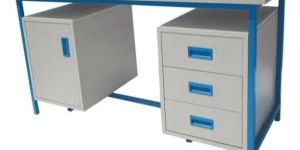 Two Side Drawer Steel Table