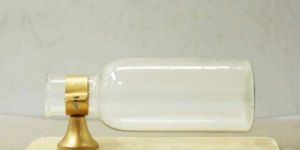 Flower Vase Glass Bottle Hanging with Wood Panel