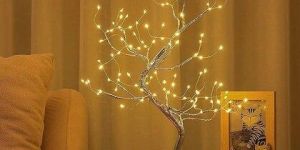 USB Decorative LED Shimmer Tree Desk Lamp