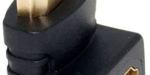 male to female 90 degree bend l-shaped hdmi adapter