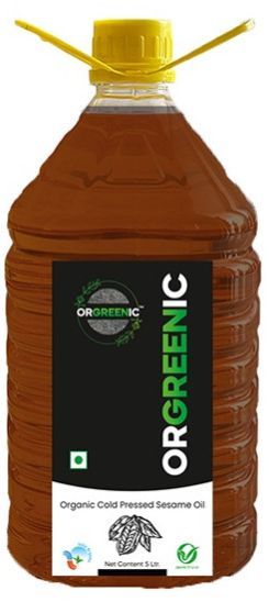 Orgreenic Cold Pressed Sesame(Gingelly) Oil 5 Litre