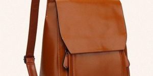 Black Leather Backpack Bag