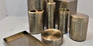 Bronze Leaf Matt Gold Bath Set