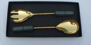 Grey Enamel Handle Server Set