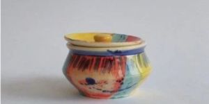 Multicolor Ceramic Chutni/sauce Mini Handi