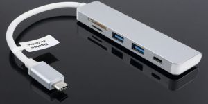 Dyeton C-Type To 2 Card Reader 2 USB 3.0 C Type