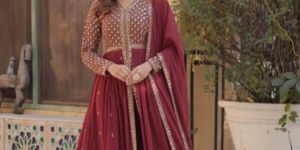 Women Readymade Kurti with Pant & Dupatta Set Faux Georgette