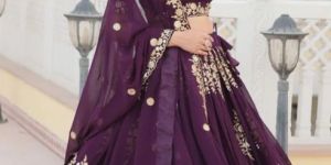 Women Stitched Lehenga Choli Faux Blooming Georgette with Heavy Sequins
