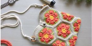 Boho Crochet Sling Bag
