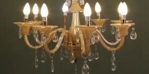 Golden Glass Chandelier
