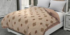 Cotton Multicolor Double Bed Jaipuri Quilt 90x100