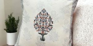 Flower Print Cushion Cover