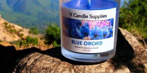 Blue Orchid Blended Soy Wax Scented Candle With Metal Lid