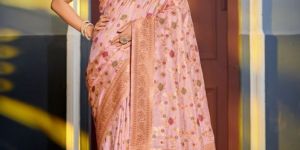 Women Beautiful Fancy Zari Weaving Work Banarasi Silk Saree