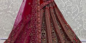 Women Patch Work On Velvet With Hand Mirror Work Designer Lehenga Choli