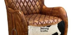 Al Paso Rustic Leather Sofa WITH Hairon Leather