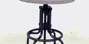 Mango Wood Top Iron Frame Table