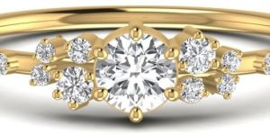 0.43CT Solitaire Diamond Minimalist Designer Ring