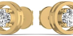 0.50 CT Round Single Diamond Stud Earrings For Ladies