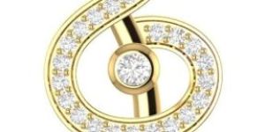 1.08 CT Round Musical S Design Diamond Pendant