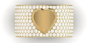 Natural Round Heart Shape Center Wedding Diamond Ring