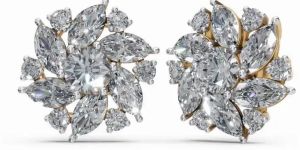 Women Eternal Blossom Diamond Cluster Earrings