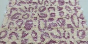 DSH-15-20 Pink and White Semi Worsted New Zealand Wool Rug