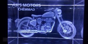 Aadya Crystal 6x6x10 Bike 3d Model Laser Engraving Crystal Cube