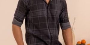 Charcoal Checkered Comfort Shirt