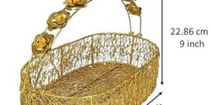 Gold Finish Metal Pot