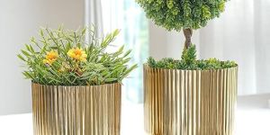 Metal Indoor Planters with Stands