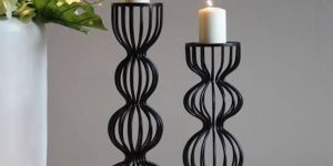 stable black candle stick holders