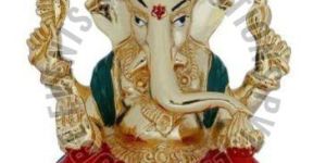 Gold Plated Ganesha Statue