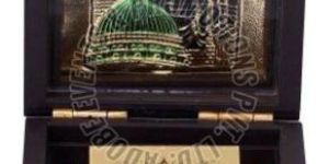 Gold Plated Islamic Mecca Medina Quran Prayer Box