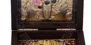 Gold Plated Krishna Charan Paduka