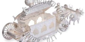 Silver Plated Chariot Dry Fruit Box