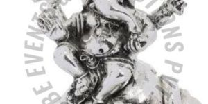Silver Plated Decorative Resin Shankh Ganesha Statue