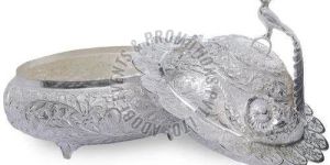 Silver Plated Peacock Nut Dish