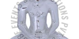 Silver Plated Resin Buddha Statue